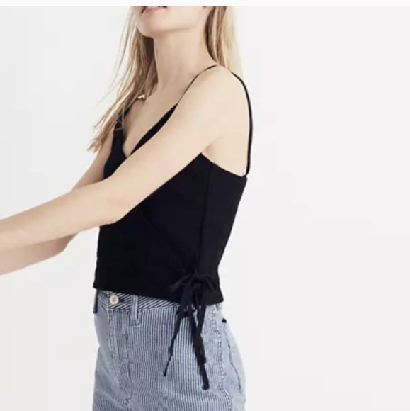Madewell Finale Balletcore Tie Wrap Top - Picture 2 of 10
